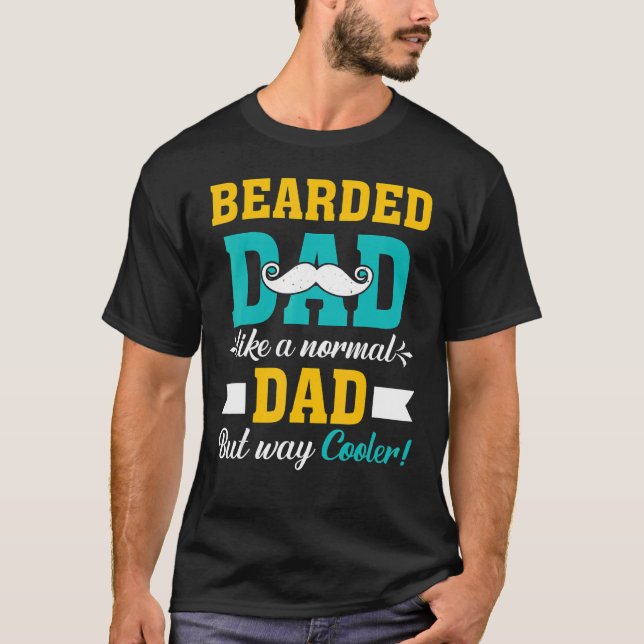 Beardad Pappa som ett normalt Pappa, men som en ko T Shirt (Framsida)