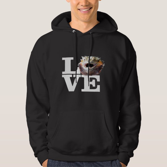 Beardade dragvagnar med kugghjul i Kärlek Hoodie (Framsida)