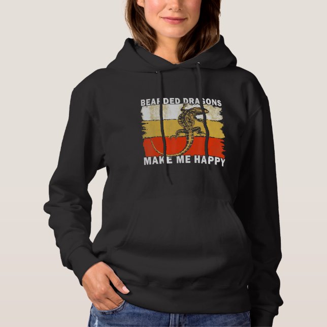 Beardade drakar gör mig Lycklig T Shirt (Framsida)
