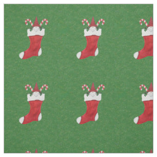Bearde Gnome i Red jul Stocking Grönt Tyg