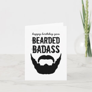 Bearded Bada*** Birthday Card Kort