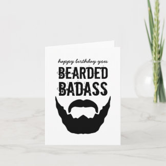 Bearded Bada*** Birthday Card Kort