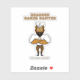 Bearded Baker Banter poddscast logotyp Klistermärken