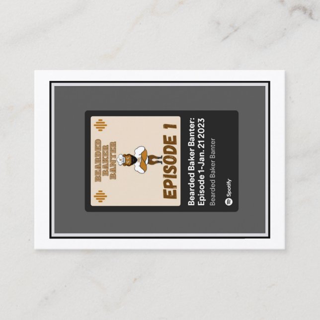 Bearded Baker Banter Trading Cards: Episode 1 (Framsida)
