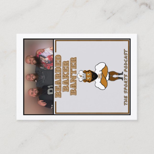 Bearded Baker Banter Trading Cards: Podcast Logoty (Framsida)