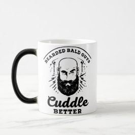 Bearded Bald Killar Cuddle bättre. Magisk Mugg