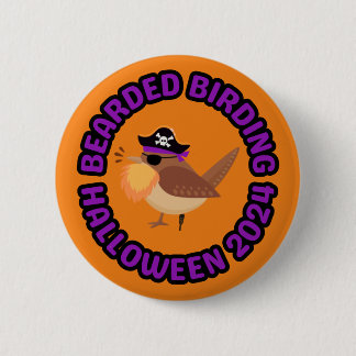 Bearded Birding Halloween 2024 Button Knapp