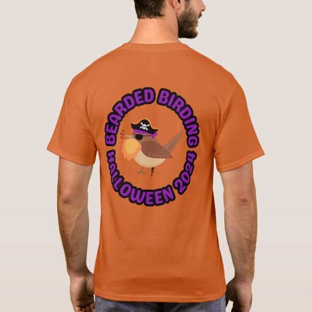 Bearded Birding Halloween 2024 T-Shirt (Baksida)