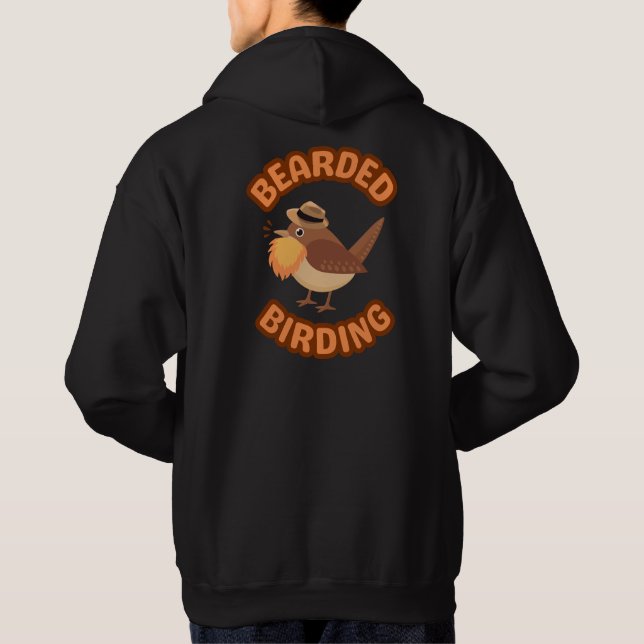 Bearded Birding Logotyp Hoodie (Baksida)