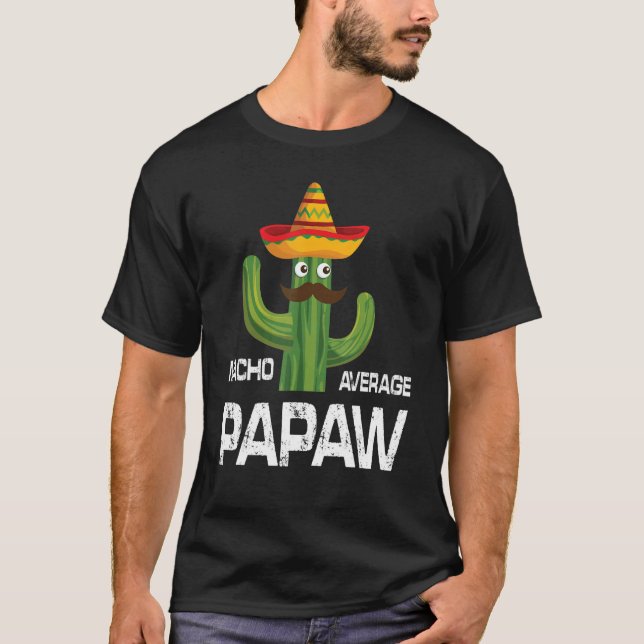 Bearded Cactus Man Face Cinco De Mayo Nacho Averag T Shirt (Framsida)