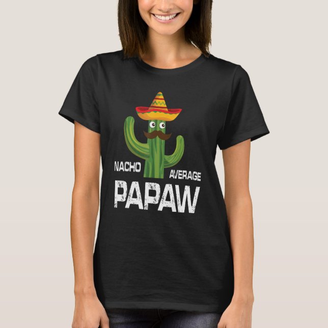 Bearded Cactus Man Face Cinco De Mayo Nacho Averag T Shirt (Framsida)