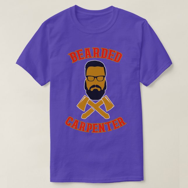 Bearded Carpenter Design T Shirt (Design framsida)