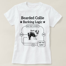 Bearded Collie Barking Logic Rolig hund Sarcastic T Shirt