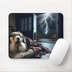 Bearded Collie Frightend of Thunderstorm Musmatta