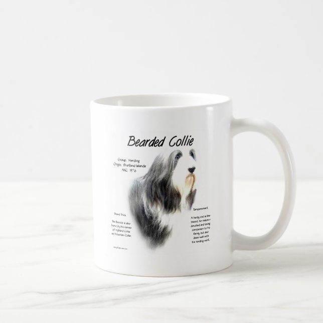 Bearded Collie History; Kärlek Bearded Collies Kaffemugg (Höger)