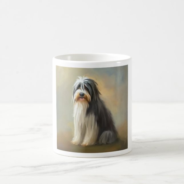 Bearded Collie Hund Kaffemugg (Center)