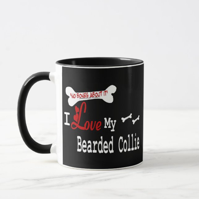 Bearded Collie (I Kärlek) Mugg (Vänster)