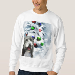 Bearded Collie-julklappar Lång Ärmad Tröja