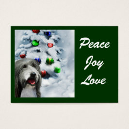Bearded Collie-julklappar Visitkort