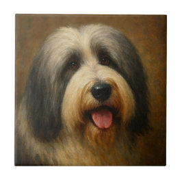 Bearded Collie Kakelplatta