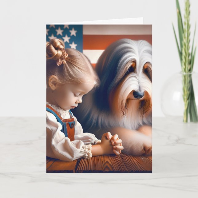Bearded Collie Kort (Framsida)