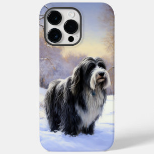 Bearded Collie Låt det snöa jul