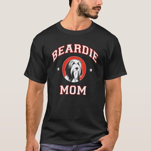 Bearded Collie Mamma 1 T Shirt (Framsida)