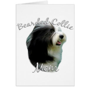 Bearded Collie Mamma 2 Hälsningskort