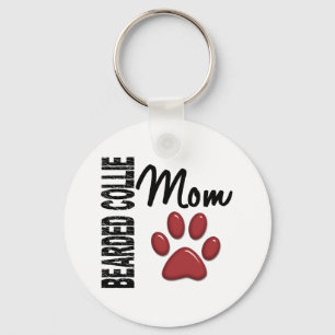Bearded Collie Mamma 2 Nyckelring
