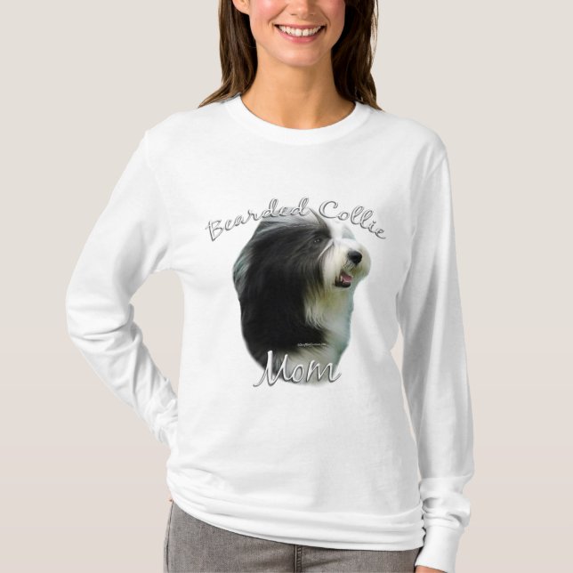 Bearded Collie Mamma 2 T Shirt (Framsida)