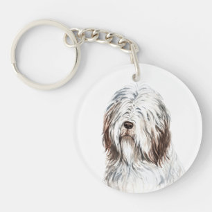 Bearded Collie med vattenfärg