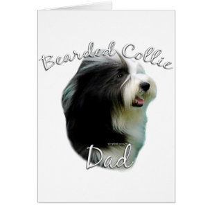 Bearded Collie Pappa 2 Hälsningskort
