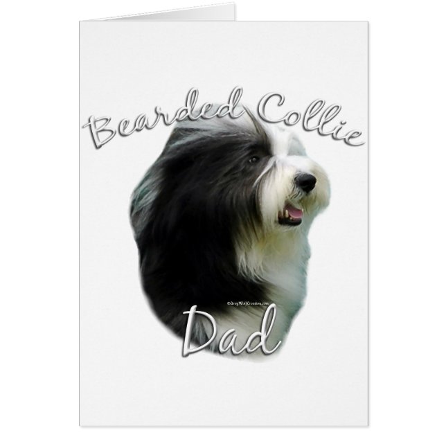 Bearded Collie Pappa 2 Hälsningskort (Framsidan)
