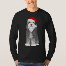 Bearded Collie Santa Hund Helgdag