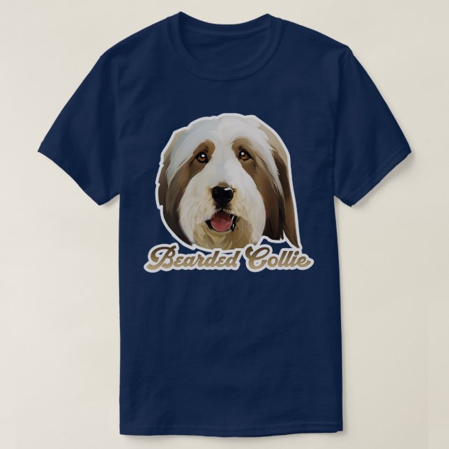 Bearded Collie T Shirt (Design framsida)