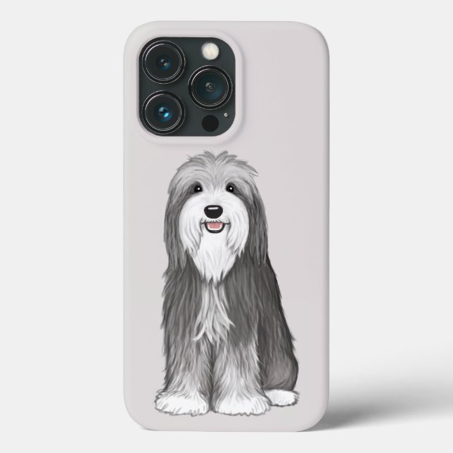 Bearded Collie Tecknad hund (Baksida)