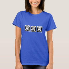Bearded Collie Tecknad T-Shirt