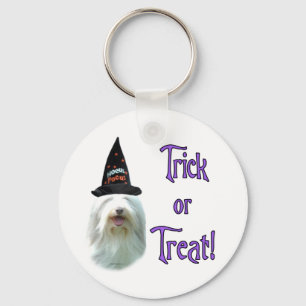 Bearded Collie Trick Nyckelring