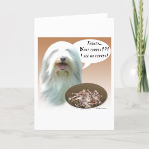 Bearded Collie Turkey Helgkort