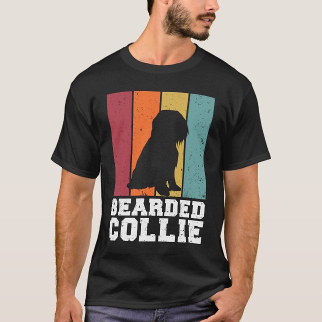 Bearded Collie Vintage  1 T Shirt (Framsida)