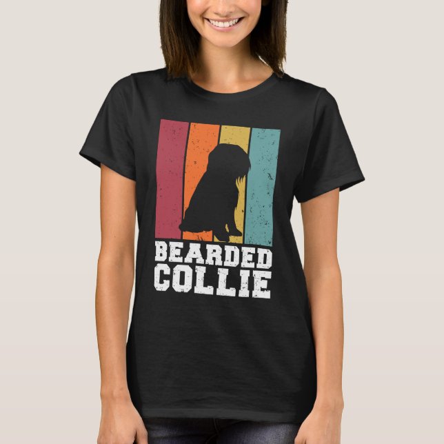 Bearded Collie Vintage  1 T Shirt (Framsida)