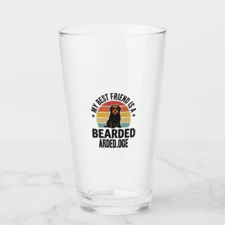 Bearded Collie Vintage-solnedgång Hundälskare Desi Glaskopp