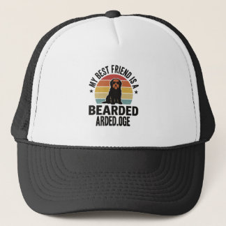 Bearded Collie Vintage Sunset Hundälskare Design_1 Keps