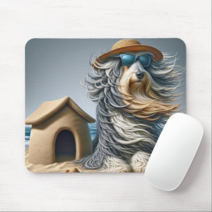 Bearded Collie with Sandcastle Doghouse Musmatta