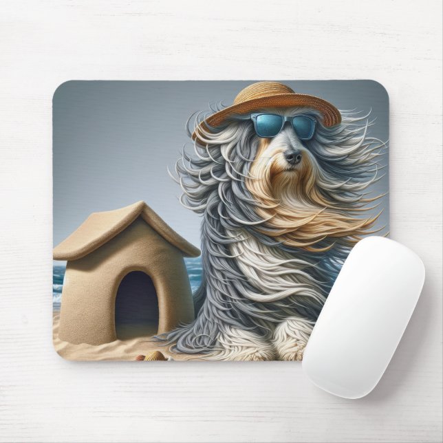 Bearded Collie with Sandcastle Doghouse Musmatta (Med mus)