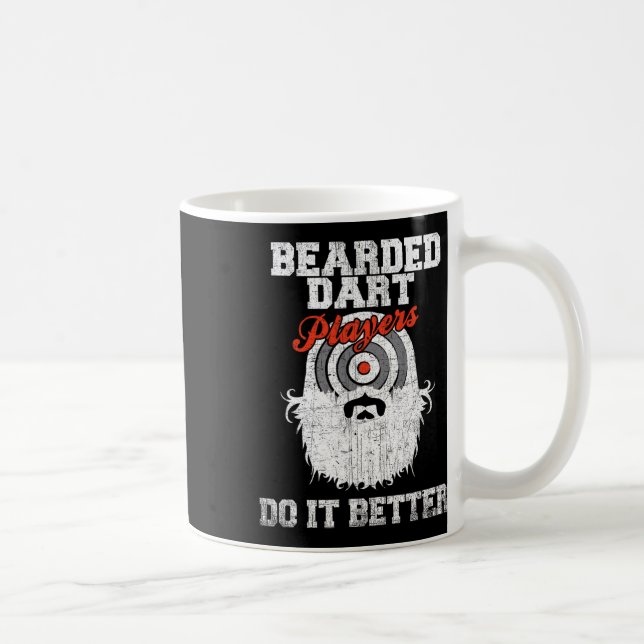 Bearded Dart Players gör det bättre på Dartboard Kaffemugg (Höger)