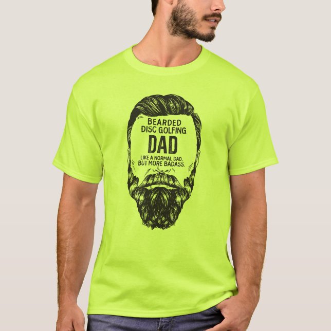 Bearded Disk Golf Pappa T-shirt (Framsida)