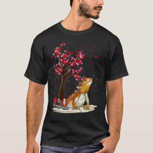 Bearded Dragon Älskare Heart Träd, Dragon Val T Shirt