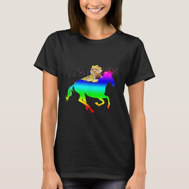 Bearded Dragon and Horse T Shirt (Framsida)