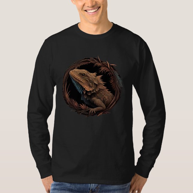 Bearded Dragon Animal  Wildlife Bearded Dragons  1 T Shirt (Framsida)